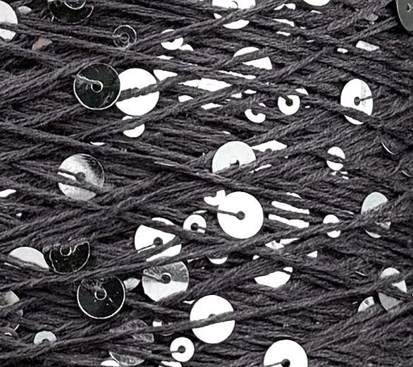 Art. Brillante 260 m / 100 g – cotone con maxi paillettes col. Grigio scuro